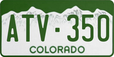 CO license plate ATV350