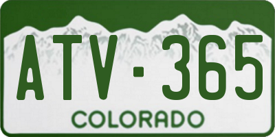 CO license plate ATV365