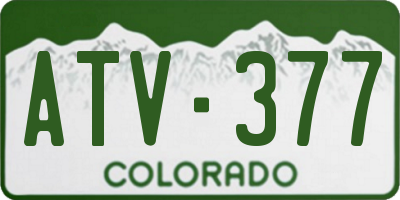 CO license plate ATV377