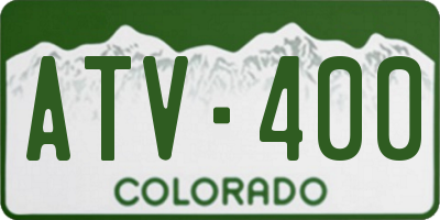 CO license plate ATV400