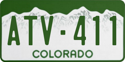 CO license plate ATV411