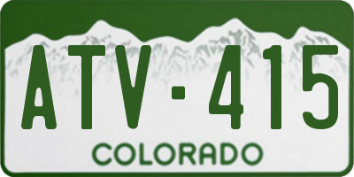 CO license plate ATV415