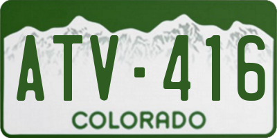 CO license plate ATV416