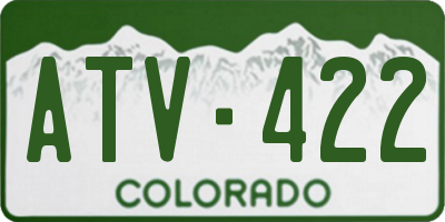 CO license plate ATV422