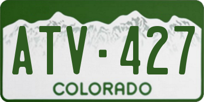 CO license plate ATV427