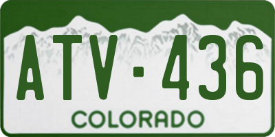 CO license plate ATV436