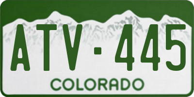 CO license plate ATV445