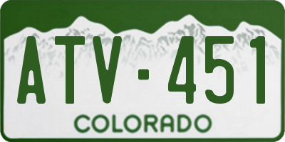 CO license plate ATV451