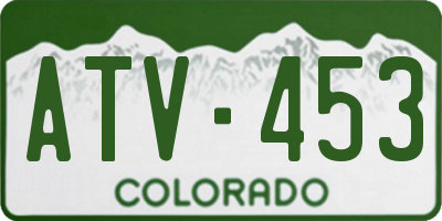 CO license plate ATV453