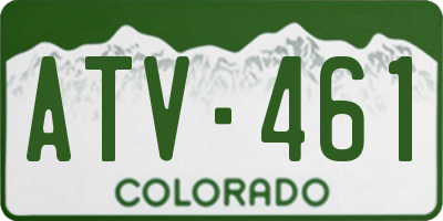 CO license plate ATV461