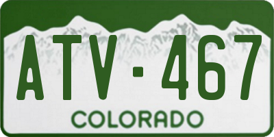 CO license plate ATV467