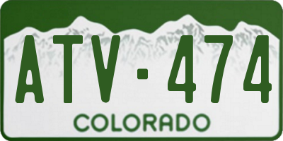 CO license plate ATV474
