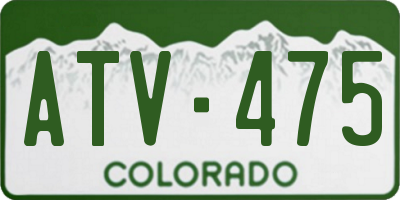 CO license plate ATV475