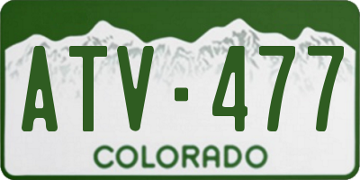 CO license plate ATV477