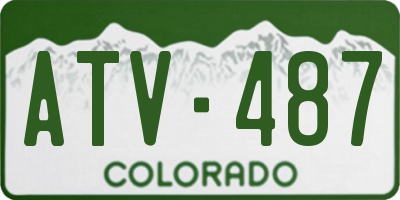 CO license plate ATV487