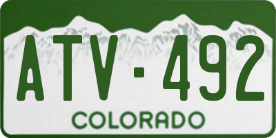 CO license plate ATV492