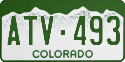 CO license plate ATV493