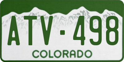 CO license plate ATV498