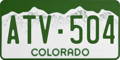 CO license plate ATV504