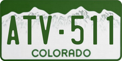 CO license plate ATV511