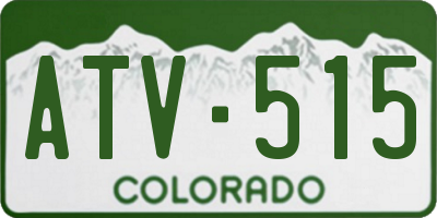 CO license plate ATV515