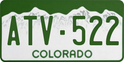 CO license plate ATV522