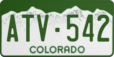 CO license plate ATV542