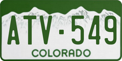 CO license plate ATV549