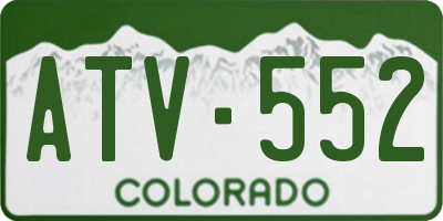 CO license plate ATV552