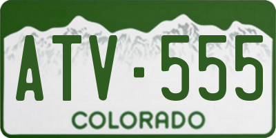 CO license plate ATV555