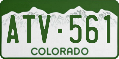 CO license plate ATV561