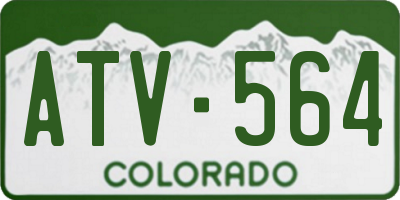 CO license plate ATV564