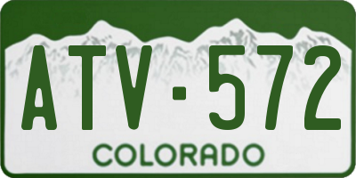 CO license plate ATV572
