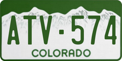 CO license plate ATV574