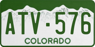 CO license plate ATV576