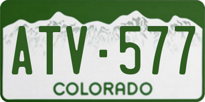 CO license plate ATV577