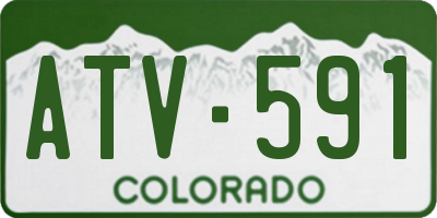 CO license plate ATV591