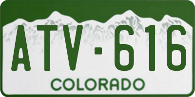 CO license plate ATV616