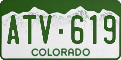 CO license plate ATV619