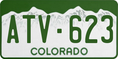 CO license plate ATV623