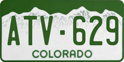 CO license plate ATV629