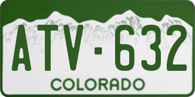 CO license plate ATV632