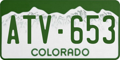 CO license plate ATV653