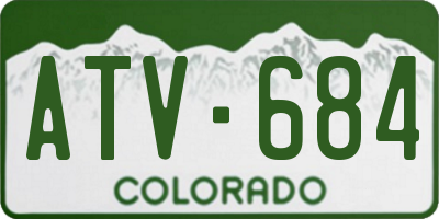CO license plate ATV684