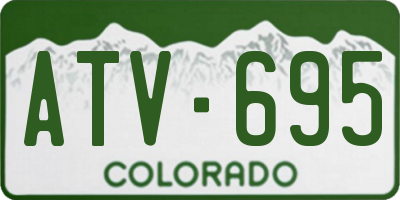 CO license plate ATV695