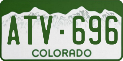 CO license plate ATV696