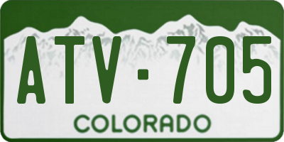 CO license plate ATV705