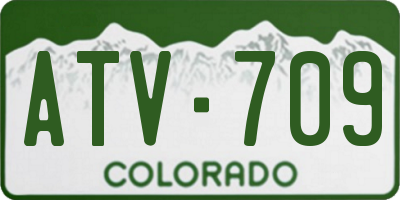 CO license plate ATV709
