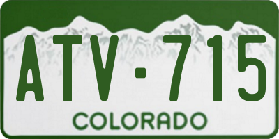 CO license plate ATV715