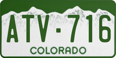 CO license plate ATV716